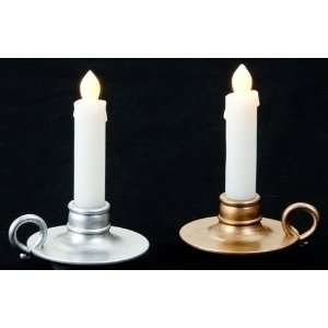   Battery Operated Silver & Gold Christmas Candle Lamps