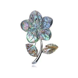   Alloy Abalone Cute Single Crystal Rhinestone Daisy Flower Pin Brooch