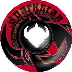 Darkstar Skateboard Wheel (53mm, Black/Red)  Sports 