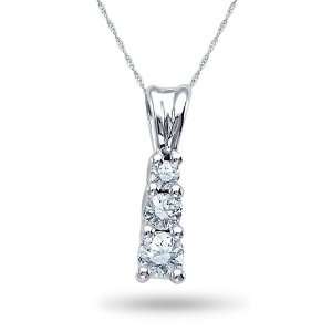  14K White Gold, Diamond Fashion Pendant, 1/4 ctw. Jewelry