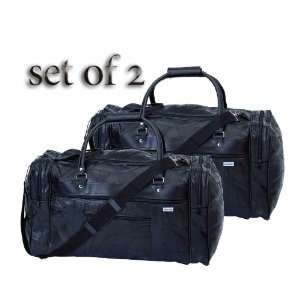  GENUINE LEATHER CARRY ON TOTE/DUFFLE BAG (SET OF 2 
