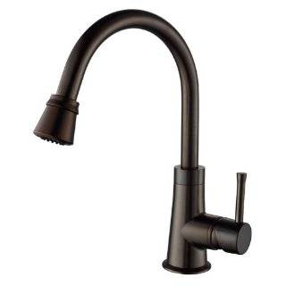   Single Handle Kitchen Faucet with Pull Out Spout, Oil Rubbed Bronze