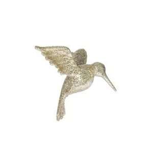 Gold Glitter Hummingbird Bird Christmas Ornament 