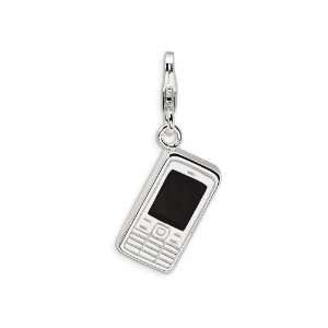  Amore LaVita(tm) Sterling Silver 3 D Enameled Cell Phone w 