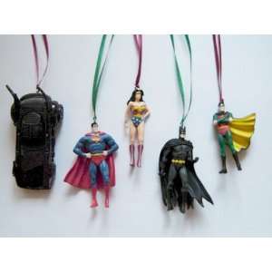   League Batman Wonder Woman Figure Toy PVC Ornaments 