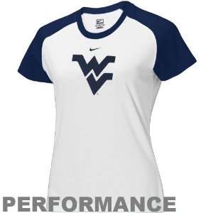 Nike West Virginia Mountaineers Ladies White Training Dri FIT 