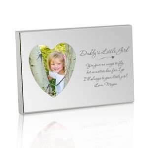  Daddys Little Girl Silver Heart Picture Frame Baby