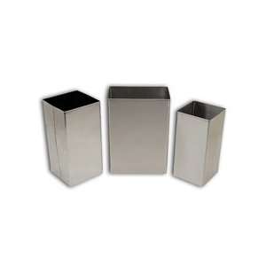 Detecto Trash Receptacle Stainless Steel No Lid 8 Gallon 20.75 H X 10 