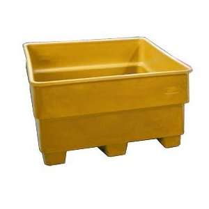  Nesting Pallet Container 43x43x24 600 Lb Cap. Yellow 