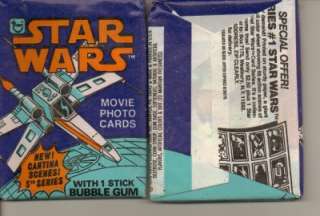 1977 TOPPS STAR WARS SERIES 5 UNOPENED PACK FROM BOX  