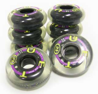 TRUE SPORT YOUTH Inline Skate Replacement Wheels 64mm 82a Clear SET OF 
