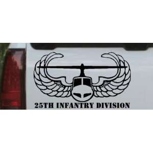 Black 16in X 27.6in    25th Infantry Division Car Window Wall Laptop 