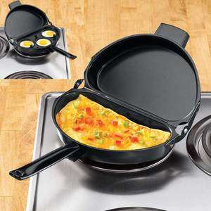 OMELET / EGG POACHER NON STICK PAN stay cool handle ~NEW~ ***FREE 