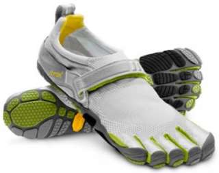 Vibram FiveFingers Bikila Grey Palm Green Toe Shoes Running Minimal 