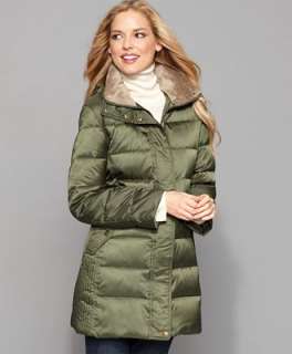 Nautica Coat, Zip Front Hooded Quilted Down Puffer