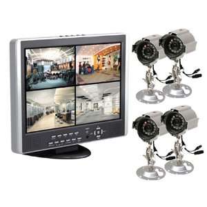 Channel DVR CCTV Security Camera System with 15 LCD DVR  250 GB Hdd 
