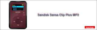 Sandisk Sansa Clip PLUS 4GB RED  w/ MicroSD Slot  