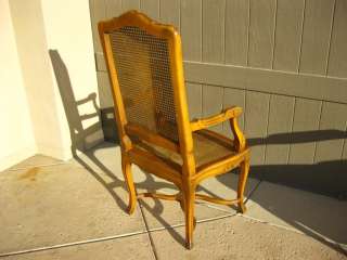 Vintage French Provincial Style ACCENT CHAIR Cane Seat Carvings and 