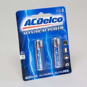  AC Delco AA Maximum Power Alkaline Retail Battery   2 Pack 