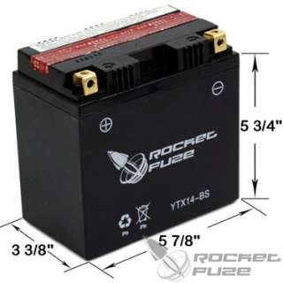   selection rocket fuze ytx16 bs 1 w acid pack motorcycle battery 12