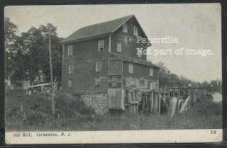 NJ Clementon LITHO c08 OLD MILL & Water Wheel by Davey  