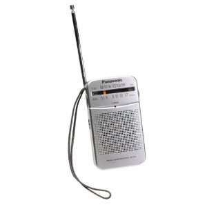 PANASONIC RF P50 POCKET AM/FM PORTABLE RADIO SILVER BATTERY OPERATED 