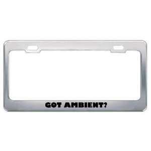 Got Ambient? Music Musical Instrument Metal License Plate Frame Holder 