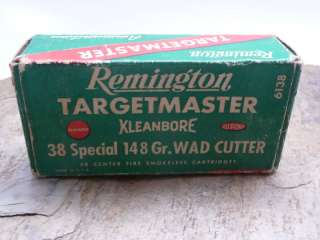 Vintage Remington kleanbore 38 special ammo shell box  