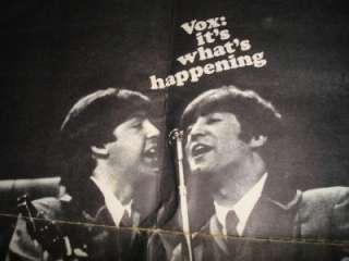   VOX Beatles Poster Brochure Catalog 1965  VINTAGE  Amps Guitars Drums