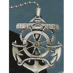  Anchor Pewter Fan Pull with 6 Chain