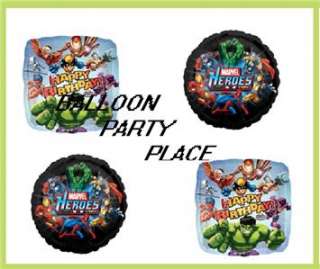MARVEL SQUAD Superhero Hulk Ironman birthday party balloons 