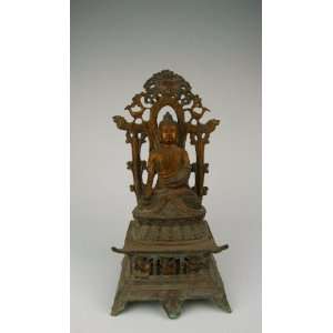  one Gilt Bronze Buddha Statue, Chinese Antique Porcelain 