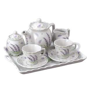   13.5l Porcelain Breakfast Tea Set Lavender Patio, Lawn & Garden