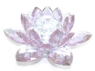 Crystal Feng Shui Lotus Flower (Light Purple)   Fengsui  
