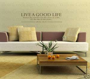Live a Good Life Wall Lettering Words Decor Vinyl Art  