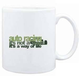  Mug White  Auto Racing WAY OF LIFE Auto Racing  Sports 