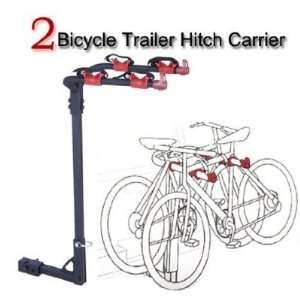  New 2 Bike Hitch Mounted Carrier Rack Car Truck Bicycle 