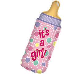   girl   36 Balloon baby bottle   perfect baby shower decoration