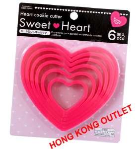 Valentine Heart Cookie Cutter Mold 6 pcs Set L6c  