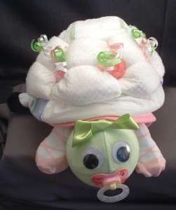 Turtle Diaper Cake Baby Shower Gift Centerpiece  