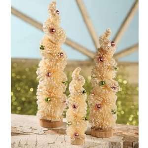   Lowe Easter Spiral Bottle Brush Trees, Set of 3