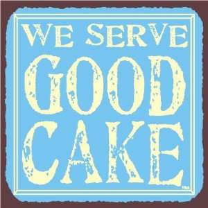  We Serve Good Cake Vintage Baked Goods Bakery Retro Tin 