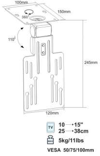 UNDER CABINET FLIP KITCHEN LCD TV BRACKET MOUNT LCCM  