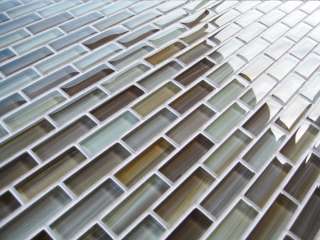 Brown Beige Taupe Subway Glass Mosaic Tile for Kitchen Backsplash 