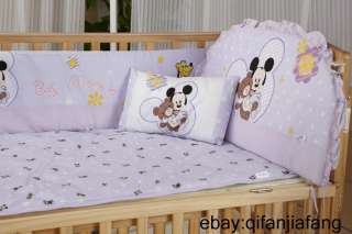 STUNNING DISNEY MICKEY MOUSE BABY CRIB 6PC COMFORTER IN A BAG  