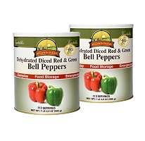   servings Food Storage Dehydrated Diced Red & Green Bell Peppers  