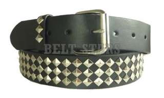 Black Studded Snap Belt  