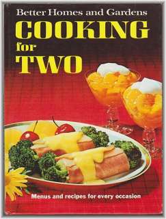 Better Homes & Gardens COOKING FOR TWO (Cookbook, 1973  