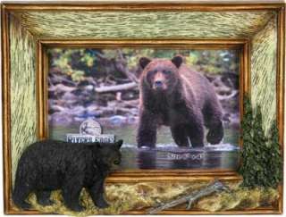 New Beautiful Black Bear Picture Frame  