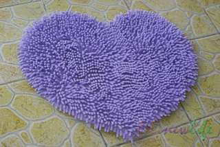 Chenille Rug Carpet Floor Bath Mat Love Heart 2 Color In  